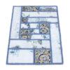 Persischer handgeknüpfter Patchwork-Teppich hellblau