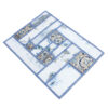 Persischer handgeknüpfter Patchwork-Teppich hellblau