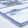 Persischer handgeknüpfter Patchwork-Teppich hellblau