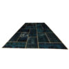 Persischer handgeknüpfter Patchwork-Teppich marineblau