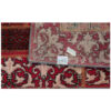 Vintage persischer handgeknüpfter Patchwork-Teppich geometrisch rot
