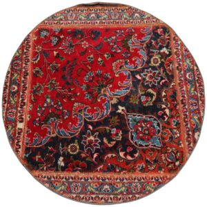 Vintage persischer handgeknüpfter Patchwork-Teppich floral rot