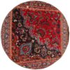 Vintage persischer handgeknüpfter Patchwork-Teppich floral rot
