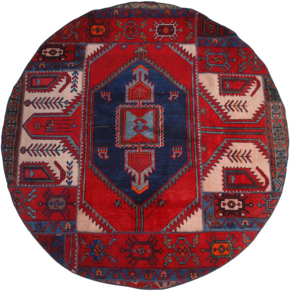 Vintage persischer handgeknüpfter Patchwork-Teppich rot