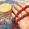 Islamischer Achat-Rosenkranz mit 33 Gebetsperlen Tasbih Rot II