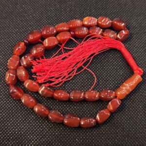 Islamischer Achat-Rosenkranz mit 33 Gebetsperlen Tasbih Natur