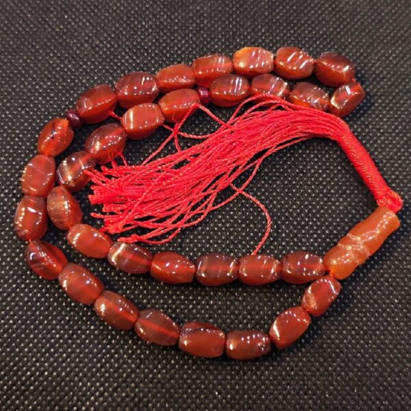 Islamischer Achat-Rosenkranz mit 33 Gebetsperlen Tasbih Natur