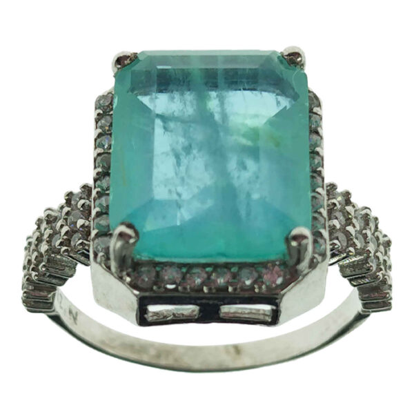 Blauer Citrin Silberring für Damen