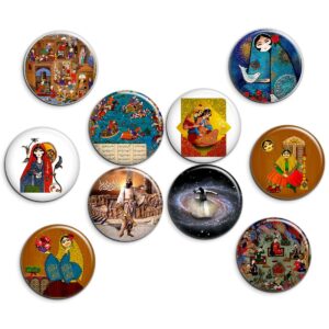 Persisches Set von traditionellen Ansteckbuttons (10 Stück)