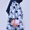 Persischer Damen-Manto mit offenem Front, lockere Passform, gepunktetes Design