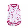 Pinker ärmelloser Floral Bodysuit für Baby Mädchen
