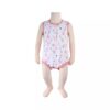 Pinker ärmelloser Floral Bodysuit für Baby Mädchen