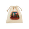 Baumwoll-Aufbewahrungstasche mit Kordelzug - Umweltfreundlich und wiederverwendbar mit Blumenmuster