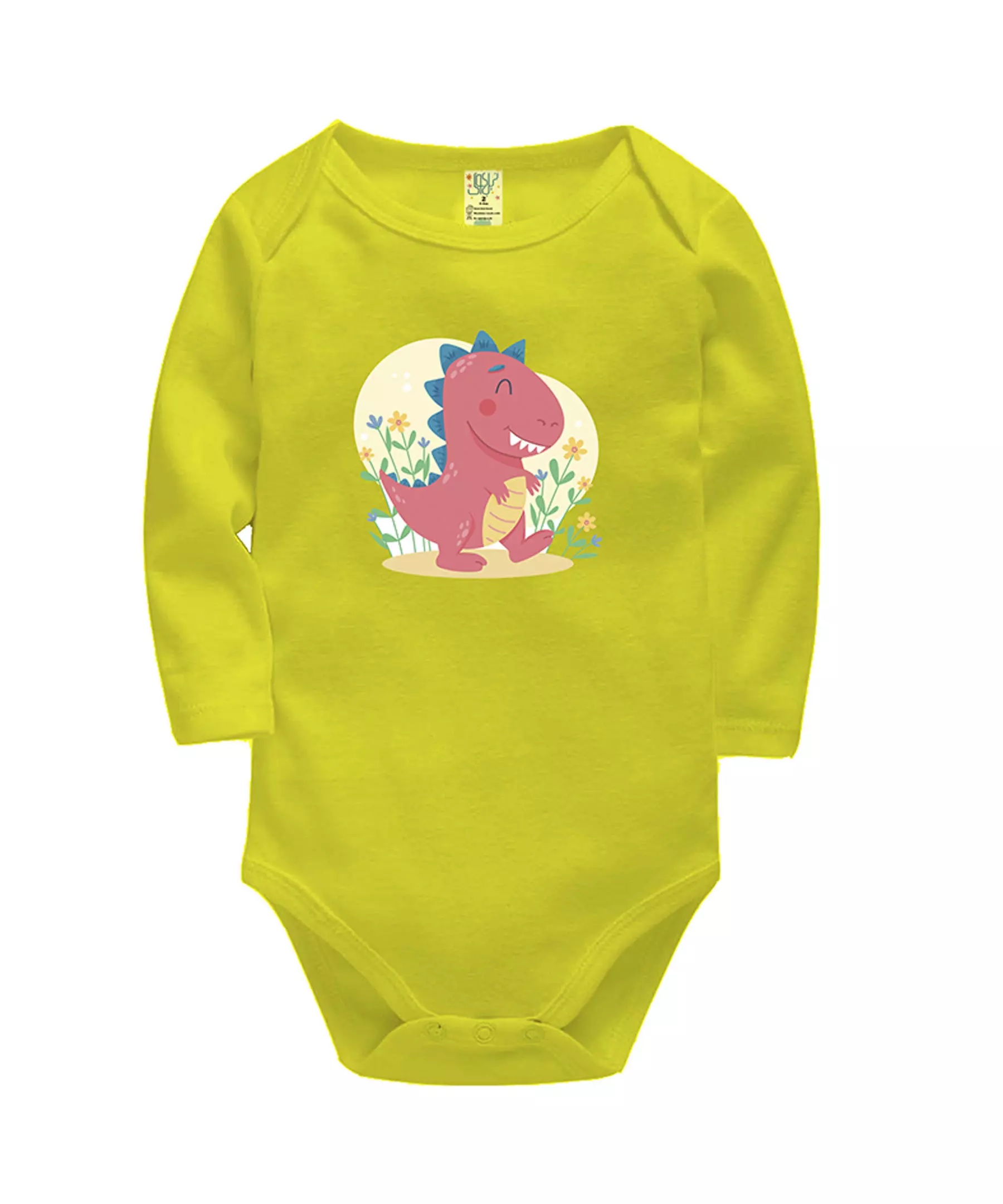 Set von 4 Lap Shoulder Baby Bodysuit mit Dinosaurier Design