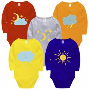 Set von 5 Lap Shoulder Baby Bodysuit Langarm