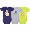 Set von 3 Lap Shoulder Baby Bodysuit Kurzarm
