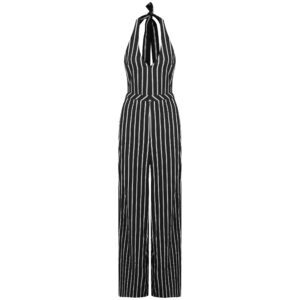 Gestreifter Jumpsuit mit weitem Bein für Frauen