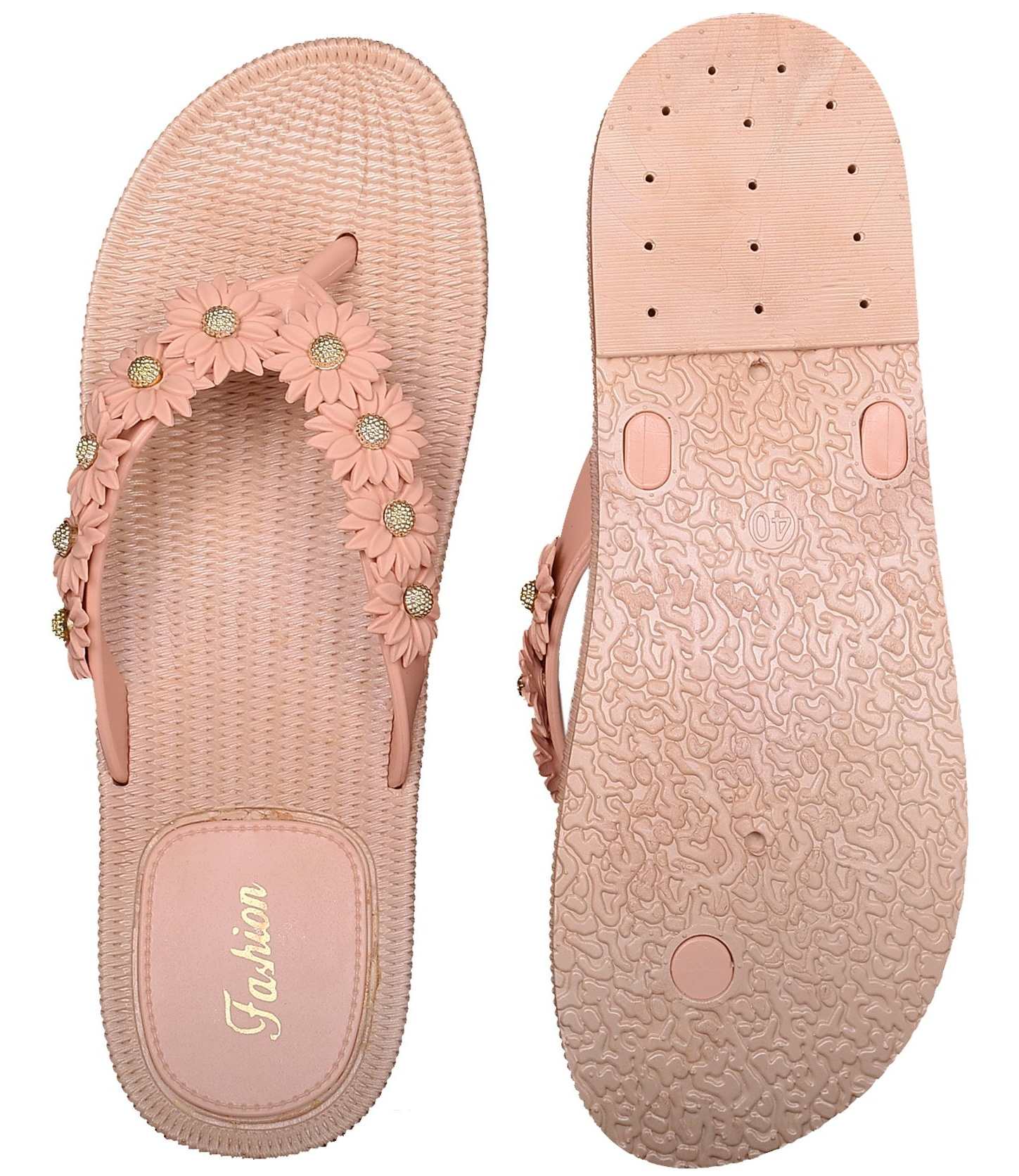 Flip Flop Zehenschlappen für Damen Rutschfest mit Blumenmuster