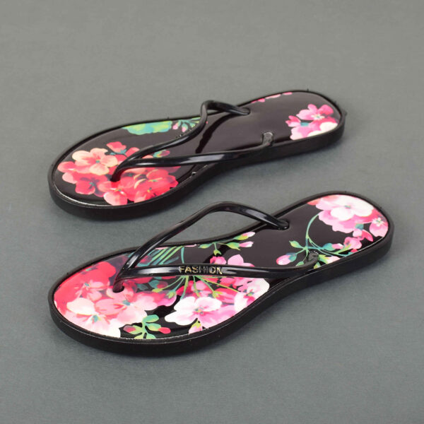 Zehenschlappen mit Flauschmuster für Damen und Strand