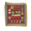 Handgewebter persischer Kilim-Untersetzer mit Hirsch-Design