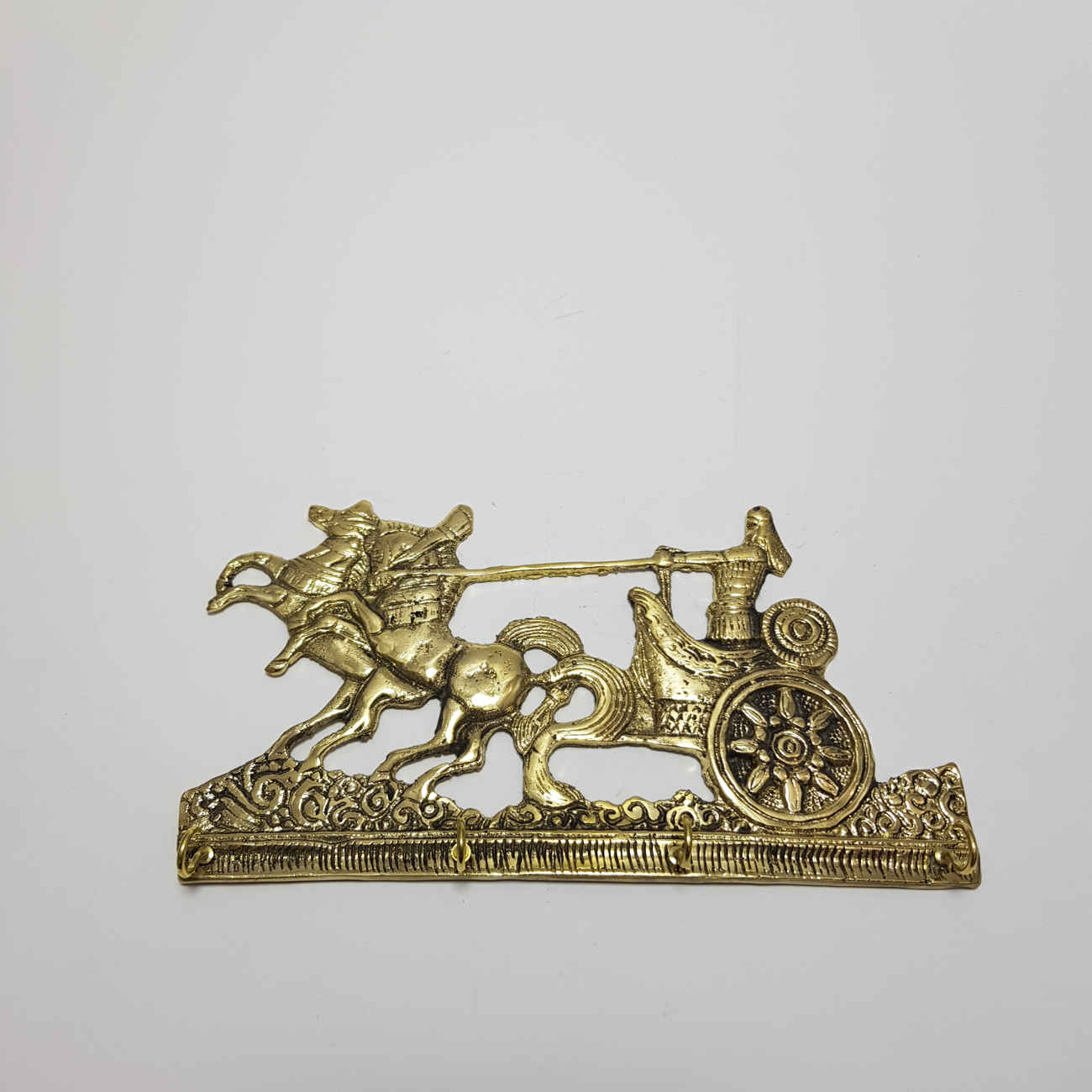 Messing-Schlüsselhalter Vintage Kutsche – Nostalgische Eleganz zum Aufhängen
