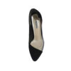 Damenschuhe aus Leder mit hohen Absätzen und klarem Seitenteil