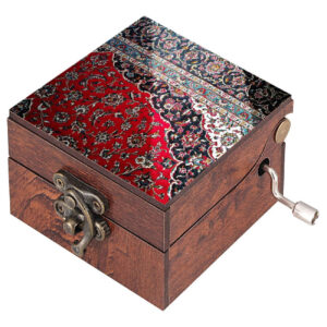 Holz-Musikbox mit persischem Teppichdesign