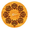 Handgefertigter Holzuntersetzer mit Mandala-Design, hitzebeständig