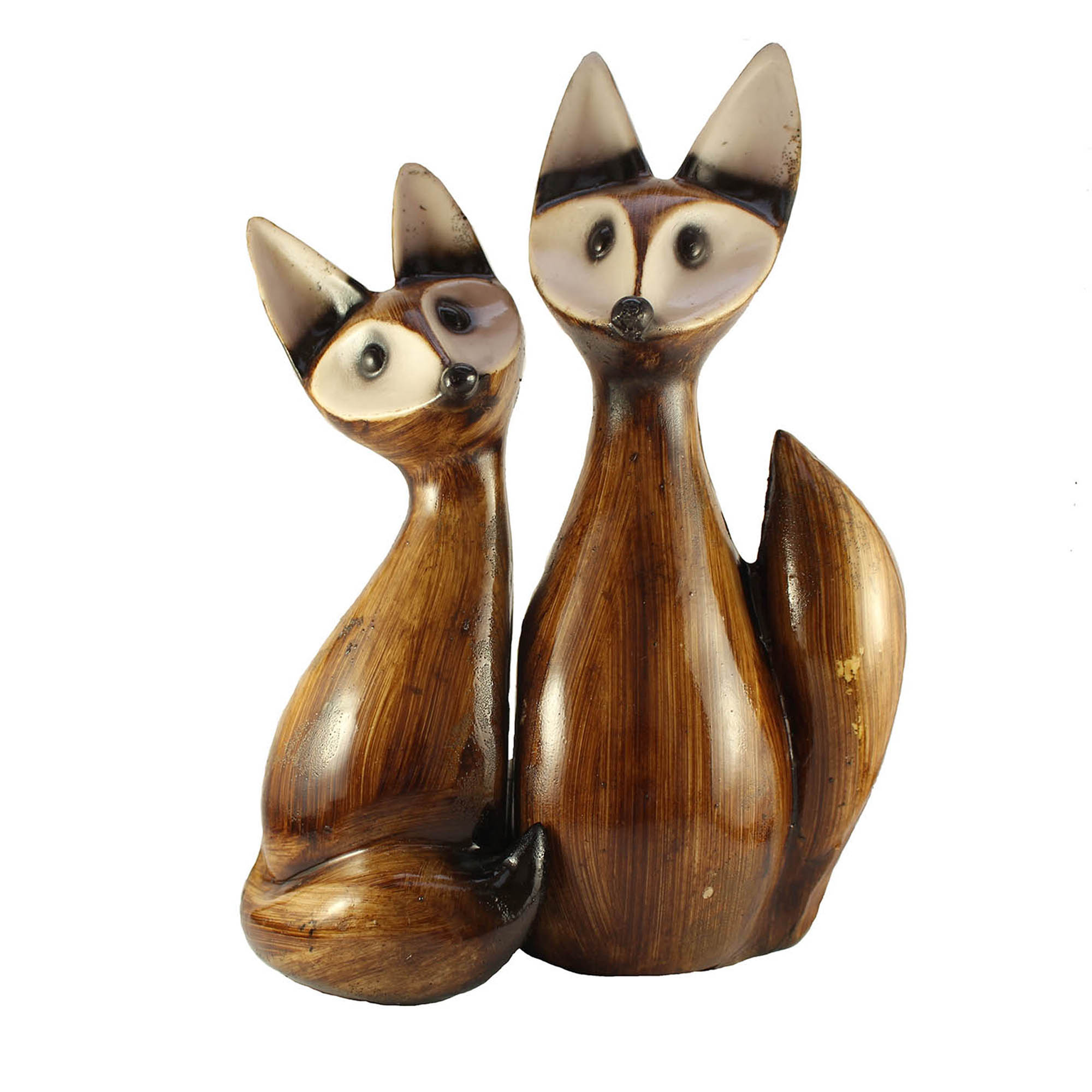Set aus 2 Tier-Fuchs-Figuren - Waldtier-Kunst