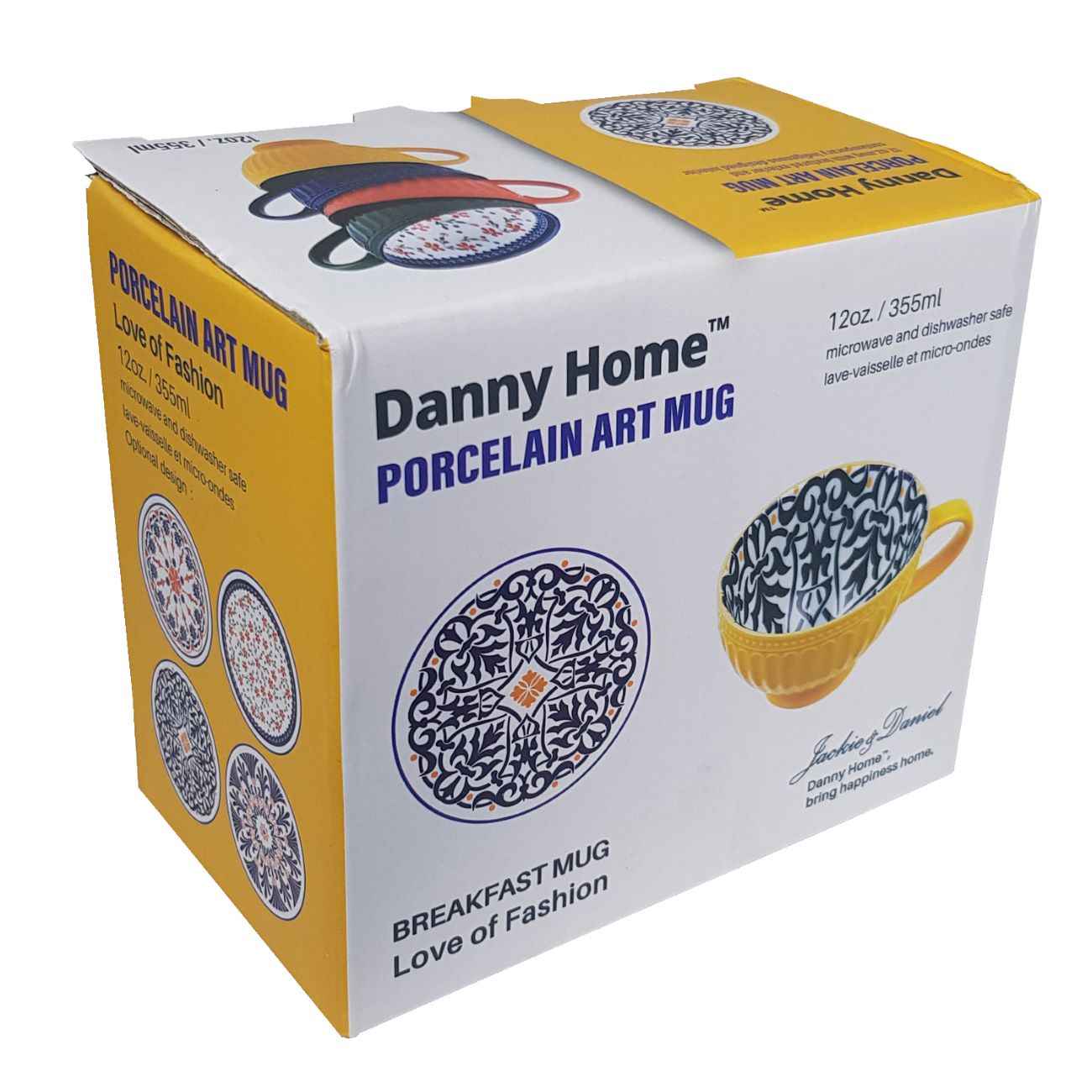 Künstlerische Keramiktasse – Handgefertigt mit traditionellem floralem blauen Design