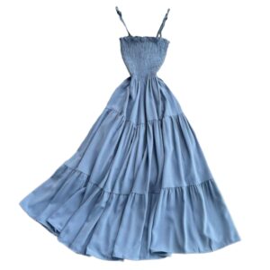 Blaues Strandkleid für Damen Modell Sommernacht