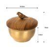 Messing-Zuckerschale mit Deckel Vogeldesign