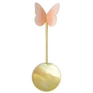 Messing Nussservierlöffel mit Schmetterlings-Design
