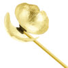 Messing-Nussservierlöffel mit Orchideenmotiv