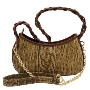 Handgefertigte Braune Leder Crossbody Tasche – Gina Modell