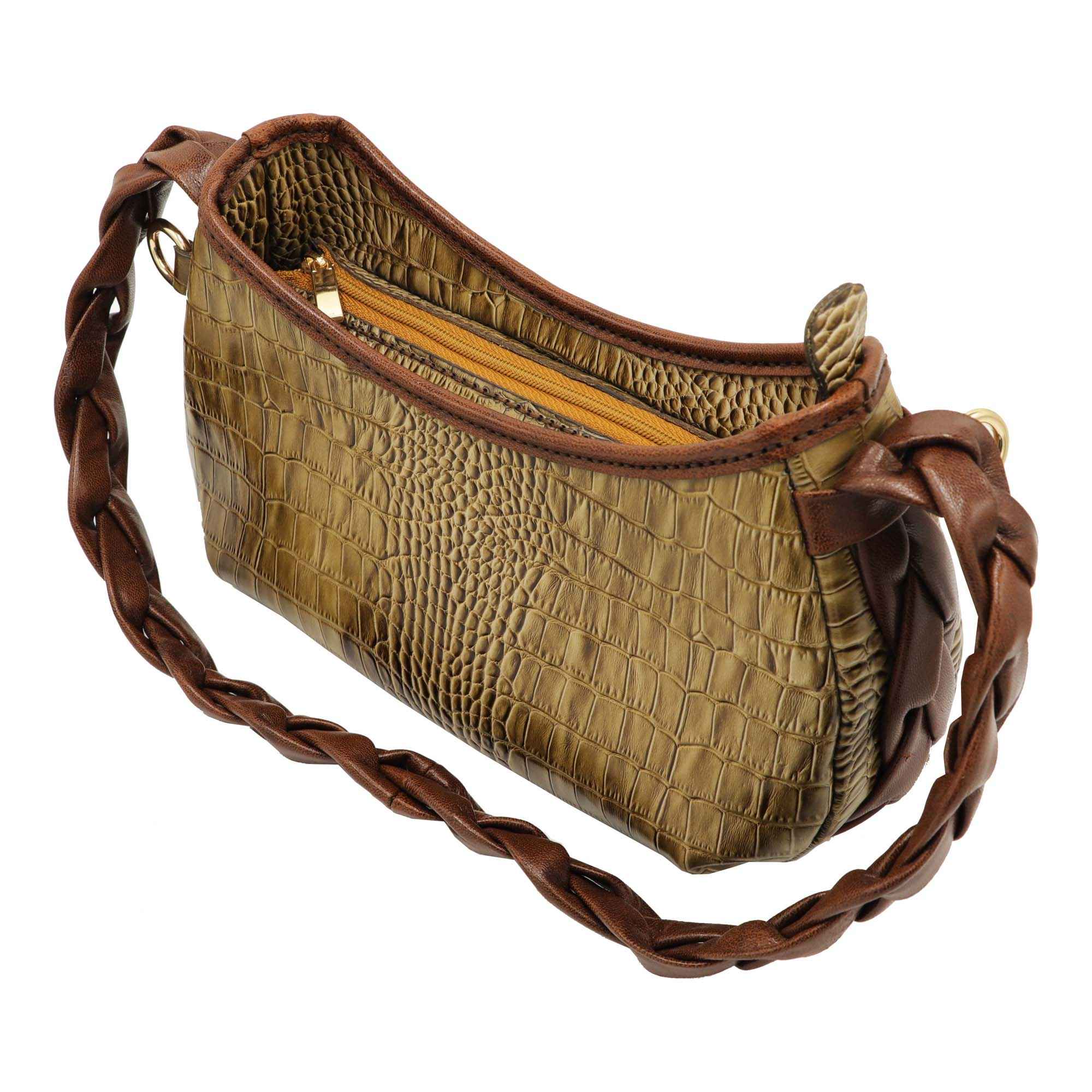Handgefertigte Braune Leder Crossbody Tasche – Gina Modell
