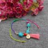 Baumwoll-Fußkette für Frauen mit Edelstein Modell Blume