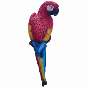 Dekorative Tierfigur Wandmontierter Papagei – Tropische Vogelkunst-Statue