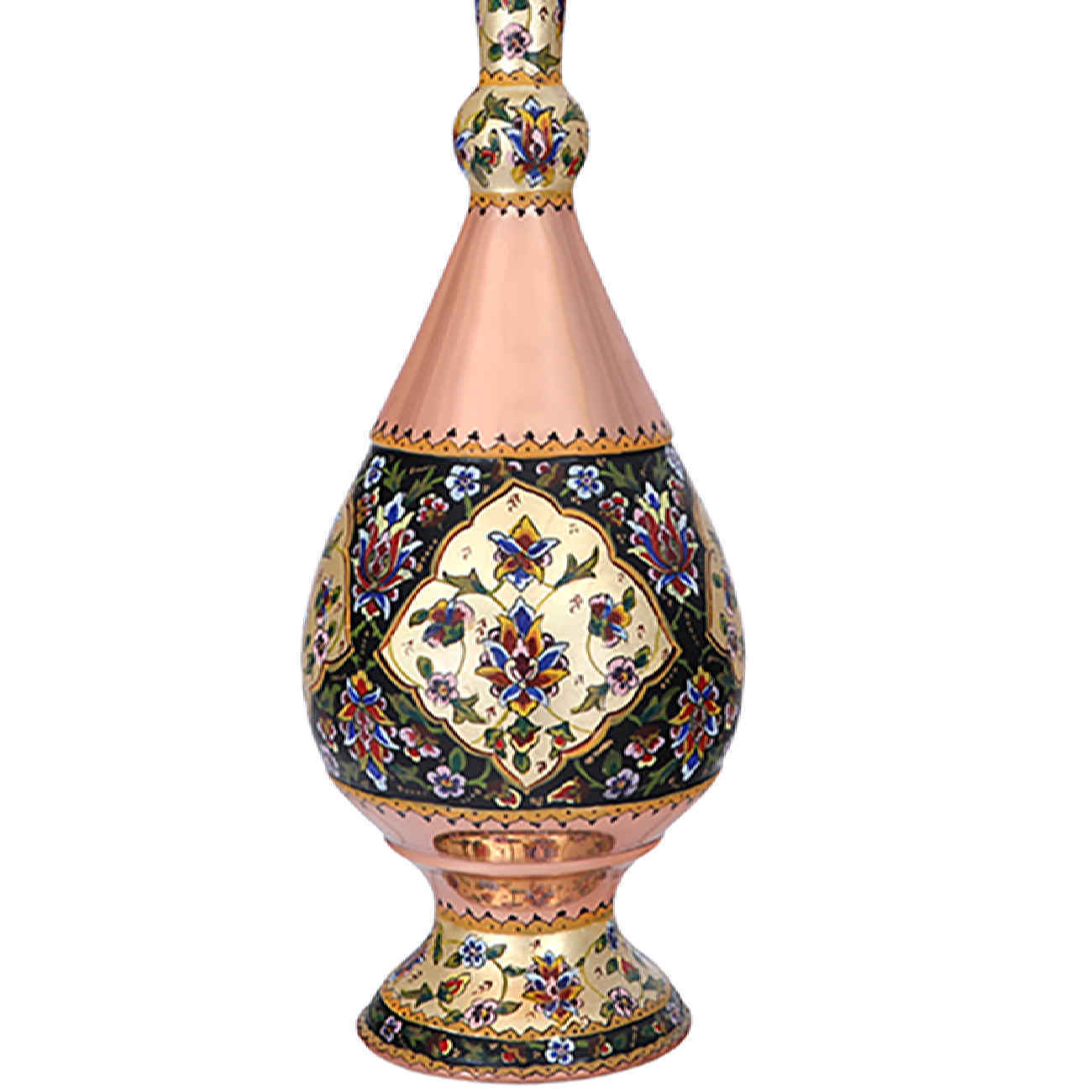 Dekorative Kupferflasche – Handgefertigt & gehämmert mit handgemaltem Design