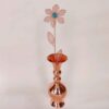 Dekorative Kupferblume mit Türkiseinlage – Künstlerisches Florales Design für Zuhause