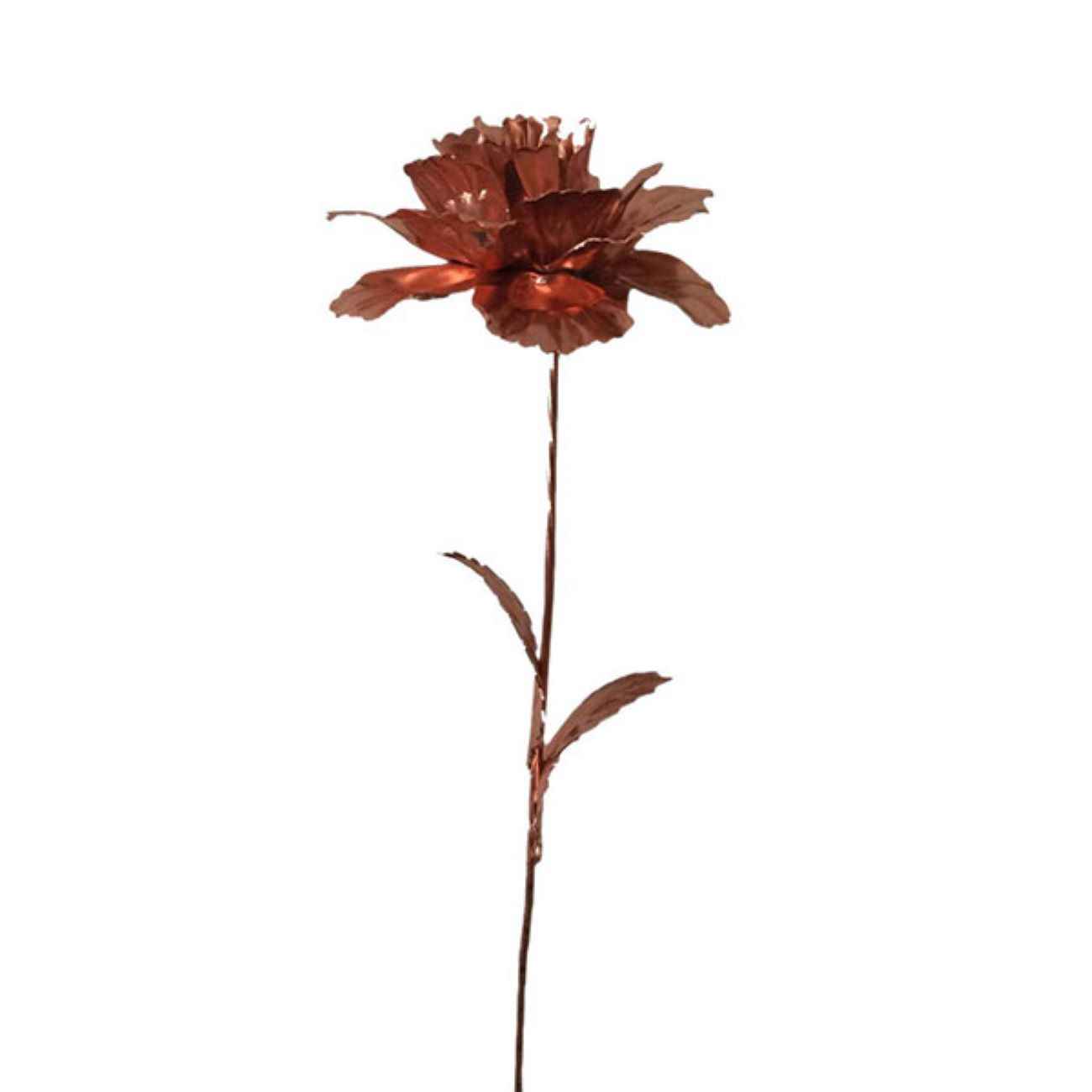 Kupferne Rosenblume Handgefertigt für die Wohnkultur – Künstlerisches Blumendesign (x10)