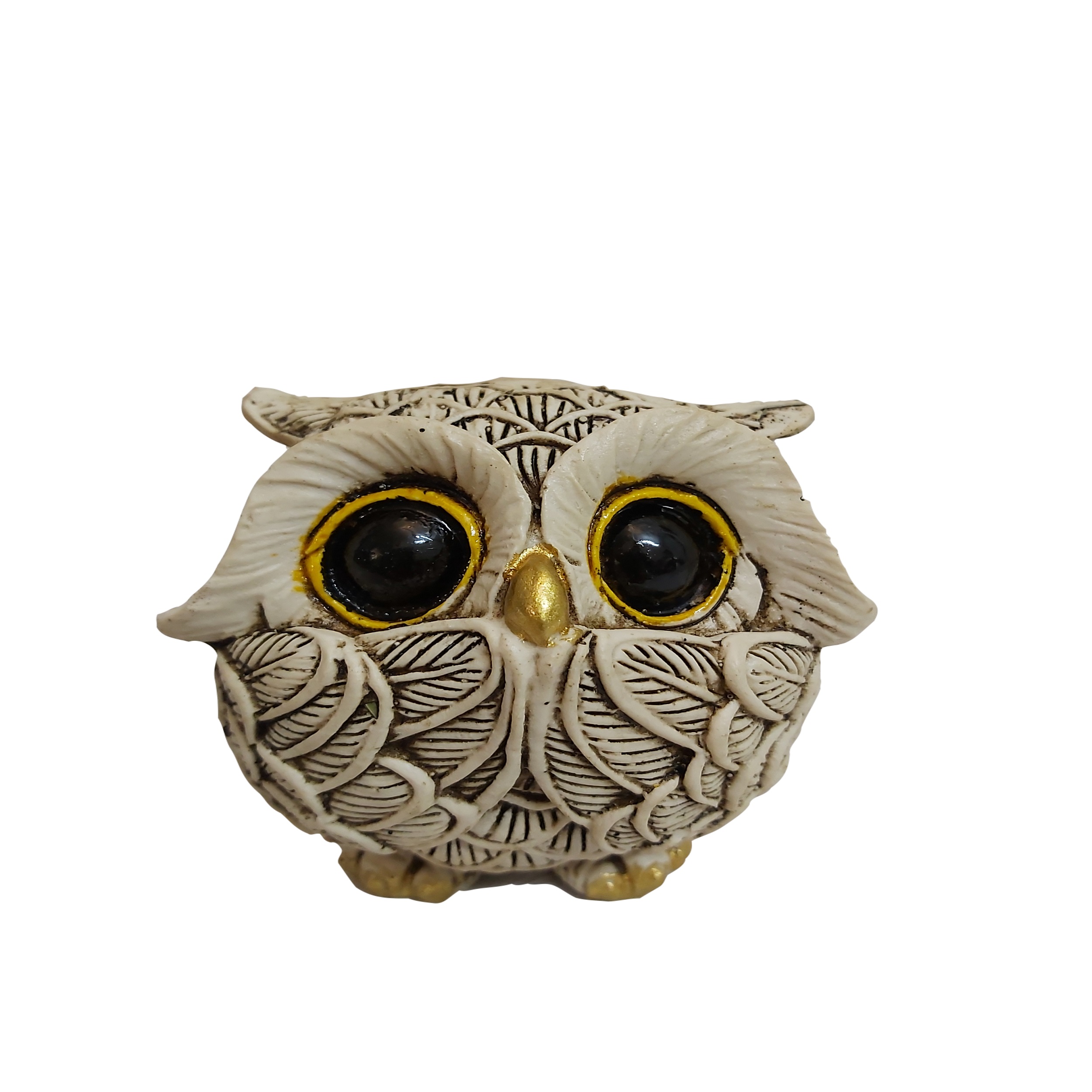 Set aus 3 dekorativen Eulen-Figuren – Verspielte Vogelkunst-Dekoration