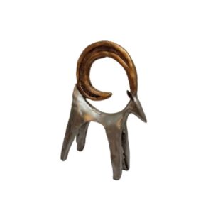 Dekorative Widder-Figur – Rustikale Tier-Statue