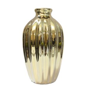 Dekorative Keramikvase mit goldenem Körper für Wohnkultur