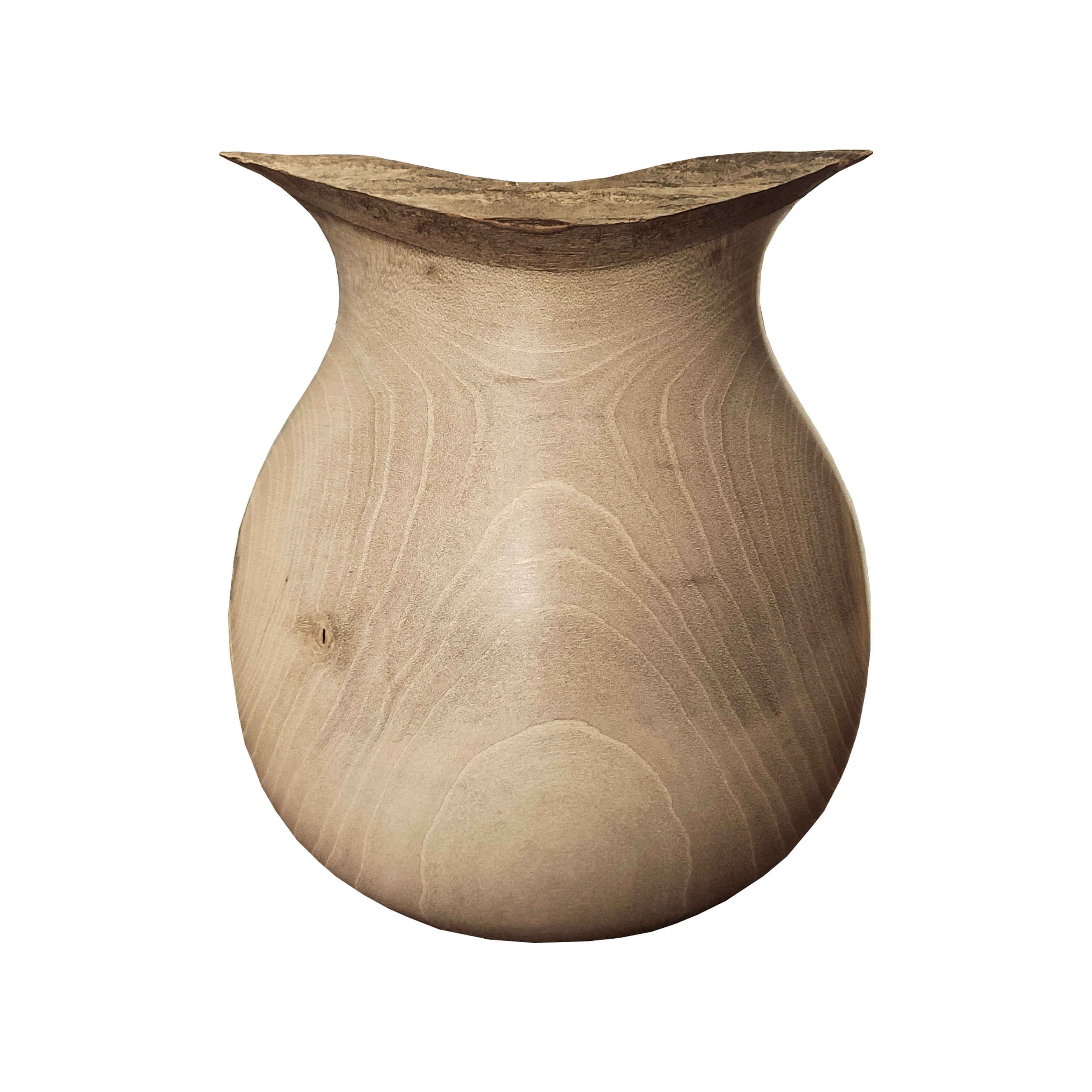 Handgefertigte Dekorative Holzvasen aus Naturbelassenem Massivholz