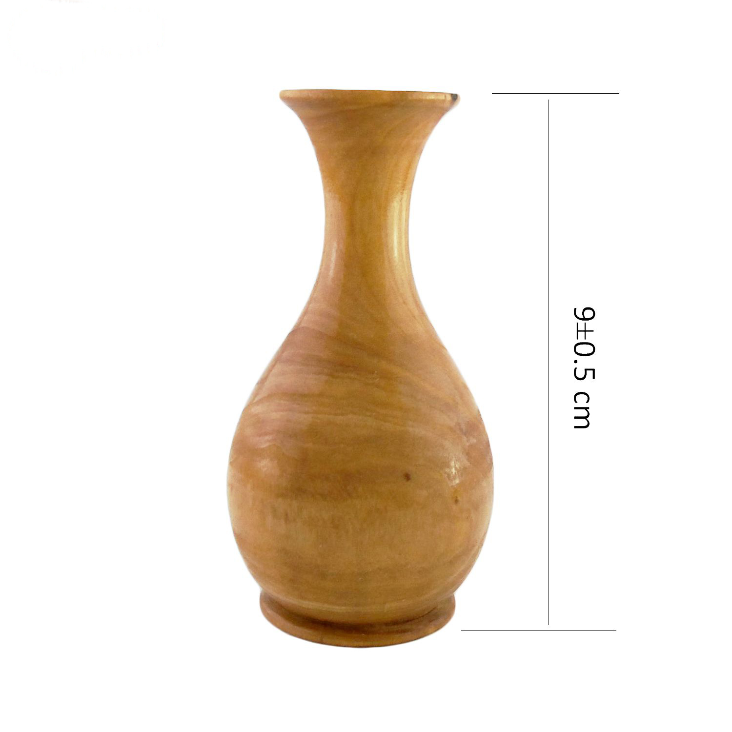 Handgefertigte Mini-Blumenvase aus massivem Naturholz, rustikal – 2er-Set