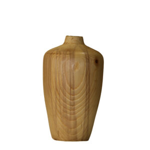 Handgefertigte dekorative Holz-Knospenvase aus massivem Naturholz – 2er-Set