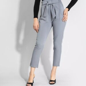 Gefaltete Stoffhosen mit Tasche für Frauen