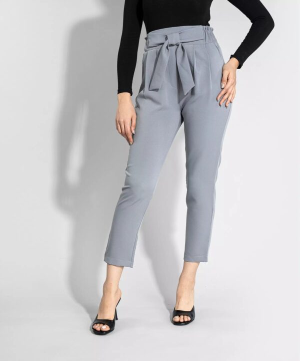 Gefaltete Stoffhosen mit Tasche für Frauen