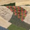 Original persischer Gabbeh-Wollteppich handgewebt in Fars mit Rand rot